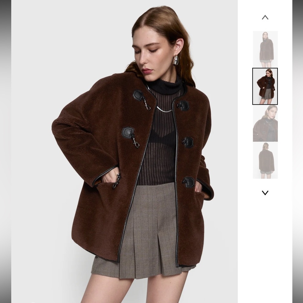 Rebecca Minkoff Dark Brown Teddy Jacket
